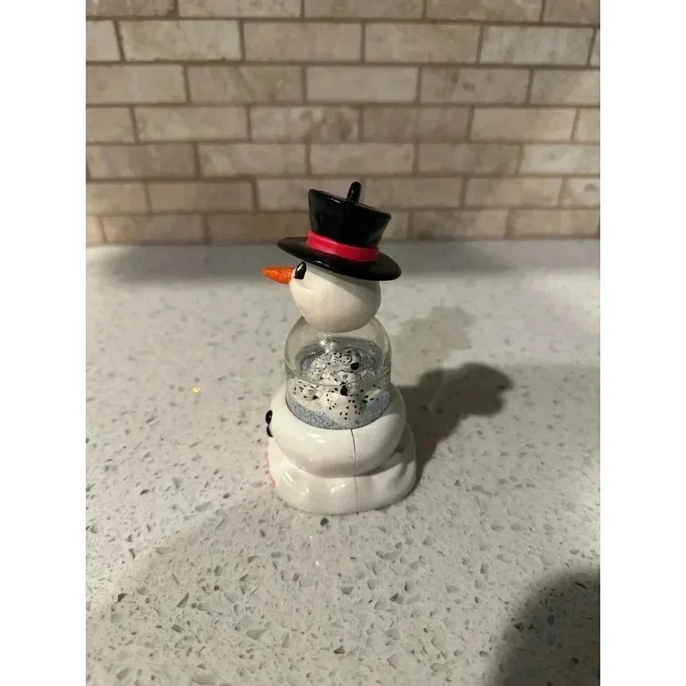 1996‎ Disney McDonald's 101 Dalmatians Toy Snowman Snow Globe sf